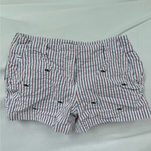 Vineyard Vines Red White Blue Stripe Whale Embroidered Shorts